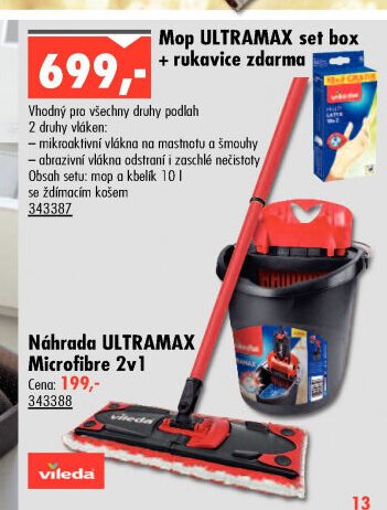 Mop ULTRAMAX set box + rukavice zdarma - UNI HOBBY akcniletaky.com