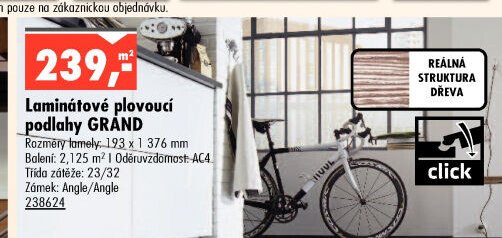 Laminátové plovoucí podlahy GRAND - UNI HOBBY akcniletaky.com
