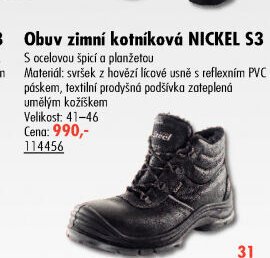 Obuv zimní kotníková NICKEL S3 - UNI HOBBY akcniletaky.com