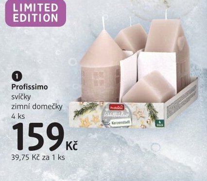 Profissimo svíčky zimní domečky 4 ks