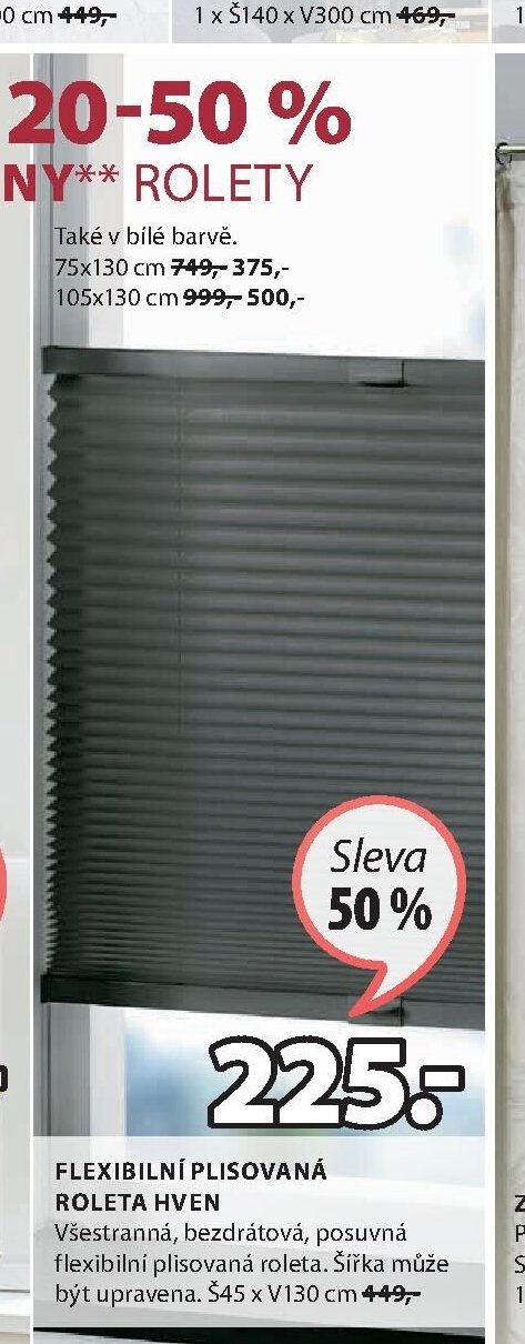 FLEXIBILNÍ PLISOVANÁ ROLETA HVEN - Jysk akcniletaky.com