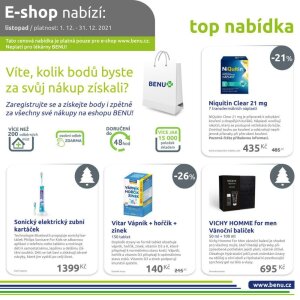 akční leták BENU Lékárna 1.12.2021-31.12.2021