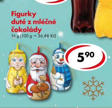 Figurky duté z mléčné čokolády