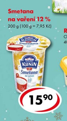 Smetana na vaření 12%