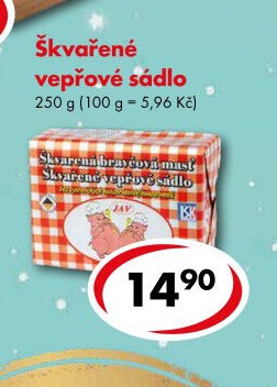 Škvařené vepřové sádlo
