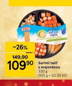 Surimi talíř s majonézou