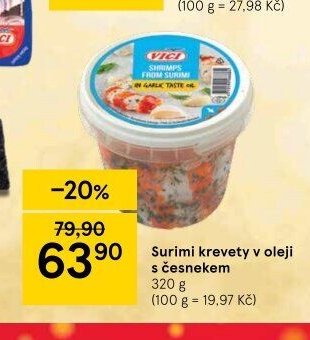 Surimi krevety v oleji s česnekem