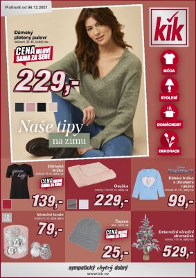 akční leták Kik textil 6.12.2021-31.12.2021