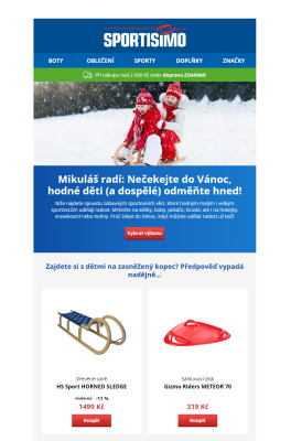 akční leták Sportisimo 5.12.2021-10.12.2021