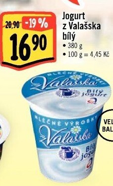 Bílý jogurt z Valašska Mlékárna Valašské Meziříčí