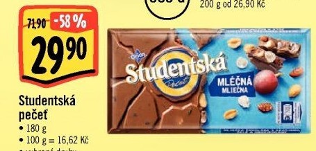 Čokoláda Studentská pečeť Orion