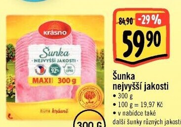 Šunka nejvyšší jakosti Krásno