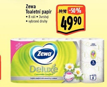 Toaletní papír 3vrstvý Deluxe Zewa