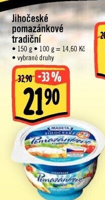 Tradiční pomazánkové Jihočeské Madeta