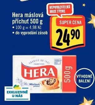 Tuk s máslovou příchutí Hera