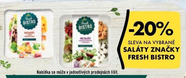 Sleva na vybrané saláty značky Fresh Bistro