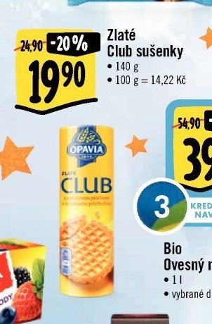 Zlaté Club sušenky