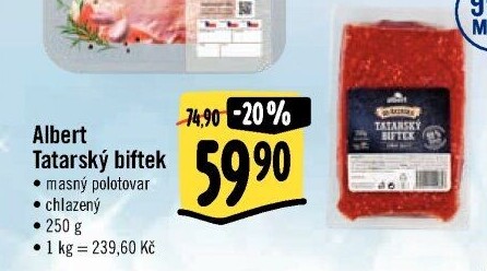 Biftek tatarský Od řezníka Albert