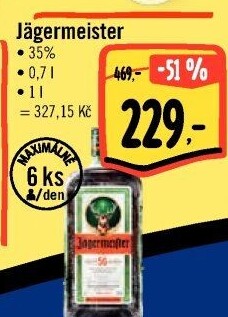 Bylinný likér Jägermeister