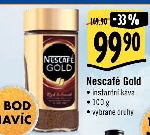 Instantní kávy Nescafé Gold