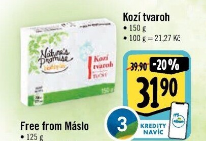 Kozí tvaroh tučný Healthy life Nature'