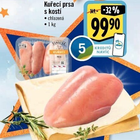 Kuřecí prsa s kostí Albert