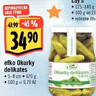 Okurky delikates Efko