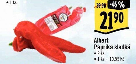 Paprika červená Albert