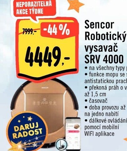 Robotický vysavač Sencor SRV 4000