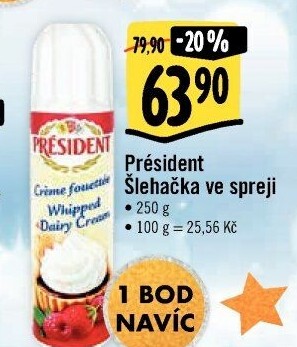 Šlehačka ve spreji Président