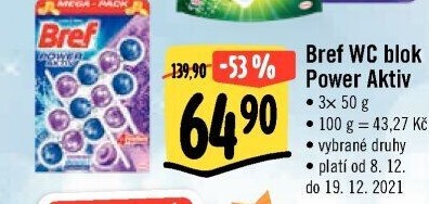 WC blok tuhý Power Aktiv Bref
