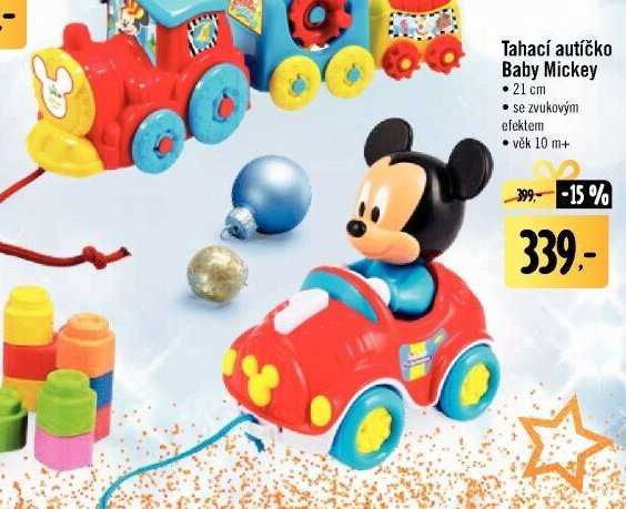 Tahací autíčko Baby Mickey