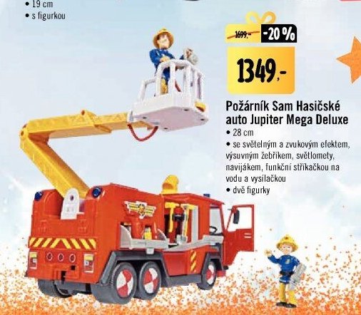 Požárník Sam Hasičské auto Jupiter Mega Deluxe