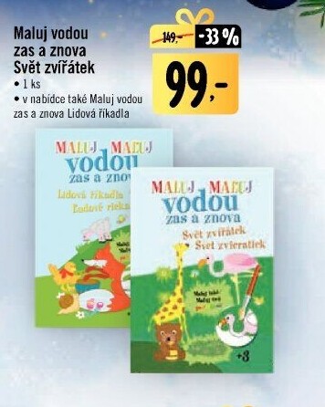 Kniha Maluj vodou zas a znova Svět zvířátek