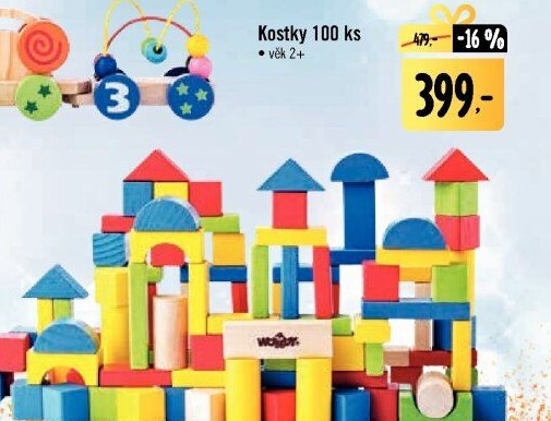 Kostky dřevěné Woody