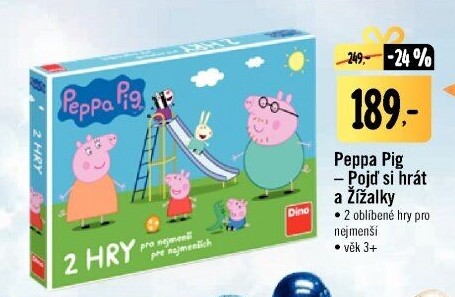 Společenská hra Pojď si hrát a žížaly Peppa Pig Dino