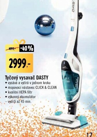 Tyčový vysavač Dasty Eta