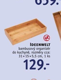 Ideenwelt bambusový organizér do kuchyně