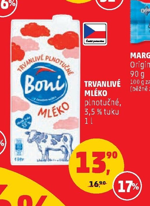 TRVANLIVÉ MLÉKO plnotučné
