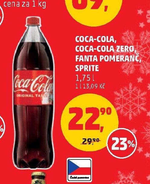 COCA-COLA, COCA-COLA ZERO, FANTA POMERANČ, SPRITE