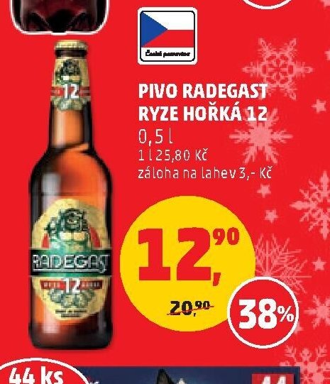 PIVO RADEGAST RYZE HOŘKÁ 12