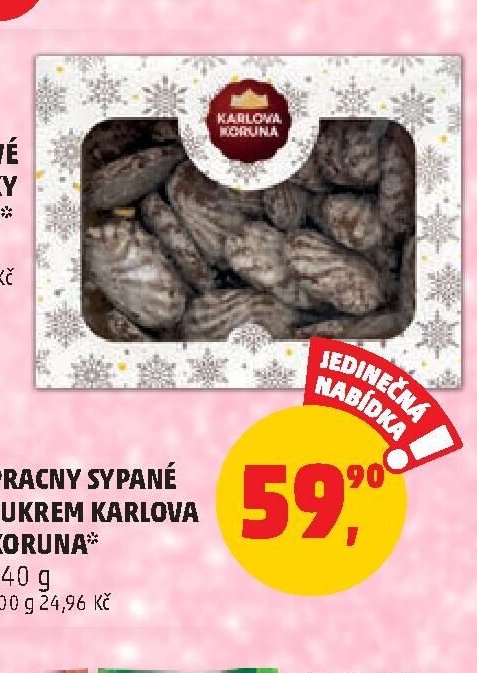 Pracny sypané cukrem Karlova koruna