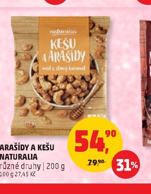 Arašídy a kešu Naturalia
