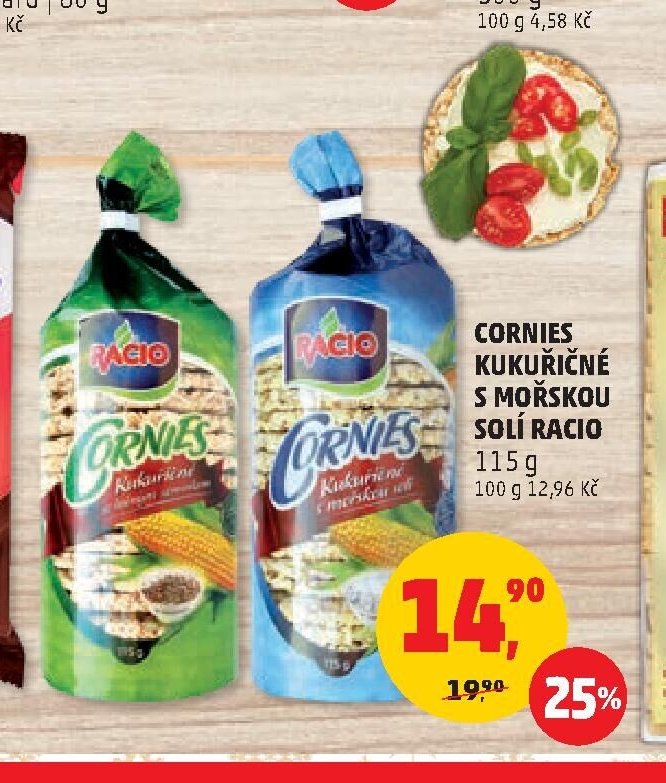 Cornies kukuřičné s mořskou solí Racio