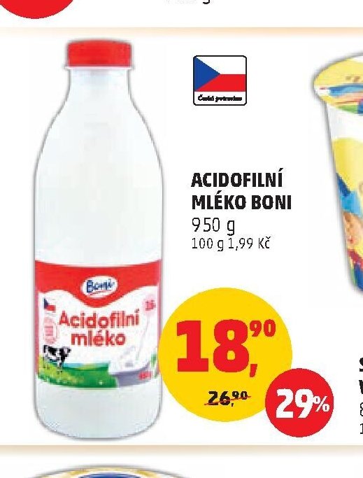 ACIDOFILNÍ MLÉKO BONI 950 g
