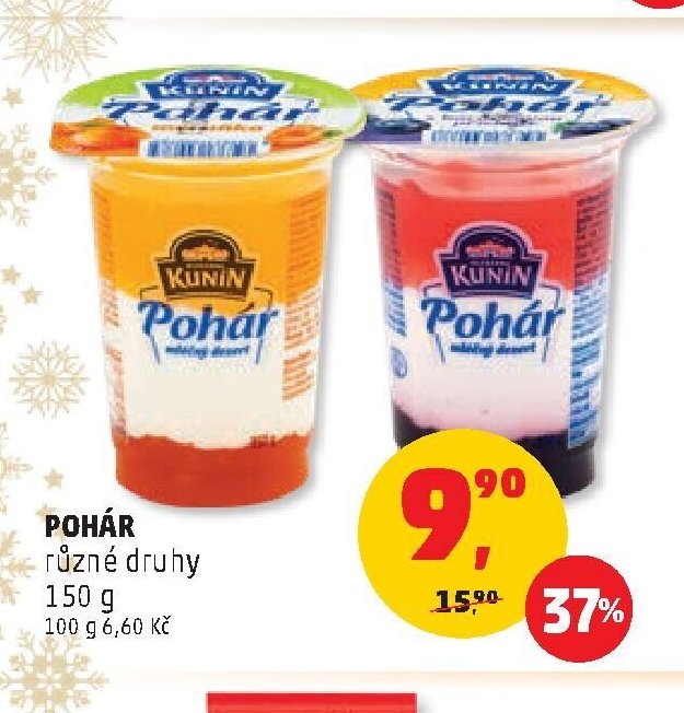 POHÁR různé druhy 150 g