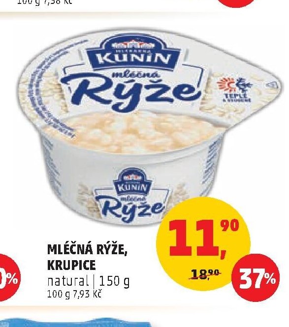 MLÉČNÁ RÝŽE, KRUPICE natural 150 g