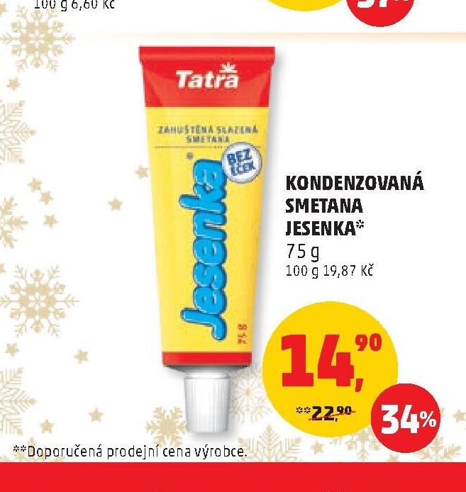 KONDENZOVANÁ SMETANA JESENKA 75 g