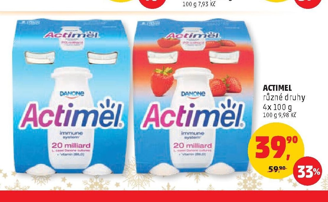 ACTIMEL různé druhy 4x 100 g