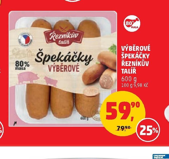 VÝBĚROVÉ ŠPEKÁČKY ŘEZNÍKŮV TALÍŘ